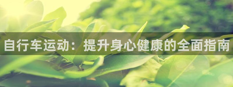 尊龙凯时|自行车运动:提升身心健康的全面指南(图1) 尊龙凯时