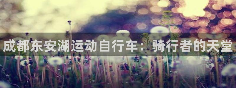 尊龙凯时的最新消息|成都东安湖运动自行车:骑行者的天堂(图1) 尊龙凯时的最新消息